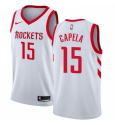 Youth Nike Houston Rockets 15 Clint Capela Authentic White Home NBA Jersey Association Edition Youth Nike Houston Rockets 15 Clint Capela Authentic White Home NBA Jersey Association Edition