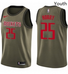 Youth Nike Houston Rockets 25 Robert Horry Swingman Green Salute to Service NBA Jersey Youth Nike Houston Rockets 25 Robert Horry Swingman Green Salute to Service NBA Jersey