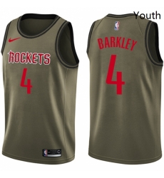 Youth Nike Houston Rockets 4 Charles Barkley Swingman Green Salute to Service NBA Jersey Youth Nike Houston Rockets 4 Charles Barkley Swingman Green Salute to Service NBA Jersey