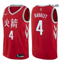 Youth Nike Houston Rockets 4 Charles Barkley Swingman Red NBA Jersey City Edition Youth Nike Houston Rockets 4 Charles Barkley Swingman Red NBA Jersey City Edition