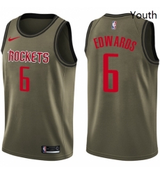 Youth Nike Houston Rockets 6 Vincent Edwards Swingman Green Salute to Service NBA Jersey Youth Nike Houston Rockets 6 Vincent Edwards Swingman Green Salute to Service NBA Jersey