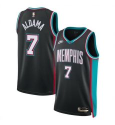 Men Memphis Grizzlies 7 Santi Aldama Black 2025 Classic Edition Stitched Basketball Jersey Men Memphis Grizzlies 7 Santi Aldama Black 2025 Classic Edition Stitched Basketball Jersey