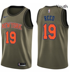 Youth Nike New York Knicks 19 Willis Reed Swingman Green Salute to Service NBA Jersey Youth Nike New York Knicks 19 Willis Reed Swingman Green Salute to Service NBA Jersey