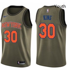 Youth Nike New York Knicks 30 Bernard King Swingman Green Salute to Service NBA Jersey Youth Nike New York Knicks 30 Bernard King Swingman Green Salute to Service NBA Jersey