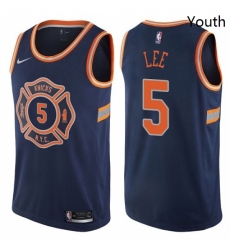 Youth Nike New York Knicks 5 Courtney Lee Swingman Navy Blue NBA Jersey City Edition Youth Nike New York Knicks 5 Courtney Lee Swingman Navy Blue NBA Jersey City Edition