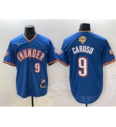 Men Oklahoma City Thunder 9 Alex Caruso Blue 2025 Finals Vapor Stitched Baseball Jersey Men Oklahoma City Thunder 9 Alex Caruso Blue 2025 Finals Vapor Stitched Baseball Jersey