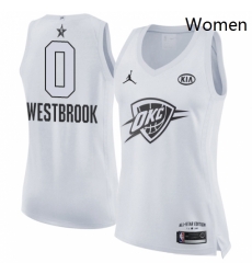 Womens Nike Jordan Oklahoma City Thunder 0 Russell Westbrook Swingman White 2018 All Star Game NBA Jersey Womens Nike Jordan Oklahoma City Thunder 0 Russell Westbrook Swingman White 2018 All Star Game NBA Jersey