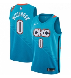 Womens Nike Oklahoma City Thunder 0 Russell Westbrook Swingman Turquoise NBA Jersey City Edition Womens Nike Oklahoma City Thunder 0 Russell Westbrook Swingman Turquoise NBA Jersey City Edition