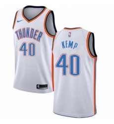 Womens Nike Oklahoma City Thunder 40 Shawn Kemp Authentic White Home NBA Jersey Association Edition Womens Nike Oklahoma City Thunder 40 Shawn Kemp Authentic White Home NBA Jersey Association Edition