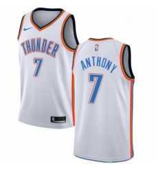 Womens Nike Oklahoma City Thunder 7 Carmelo Anthony Swingman White Home NBA Jersey Association Edition Womens Nike Oklahoma City Thunder 7 Carmelo Anthony Swingman White Home NBA Jersey Association Edition