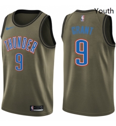 Youth Nike Oklahoma City Thunder 9 Jerami Grant Swingman Green Salute to Service NBA Jersey Youth Nike Oklahoma City Thunder 9 Jerami Grant Swingman Green Salute to Service NBA Jersey