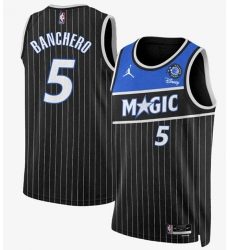 Men Orlando Magic 5 Paolo Banchero Black 2025 New Generation of Magic Stitched Basketball Jersey Men Orlando Magic 5 Paolo Banchero Black 2025 New Generation of Magic Stitched Basketball Jersey