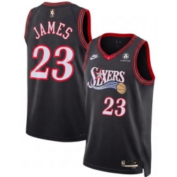 Men Philadelphia 76ers  LeBron James Black 2026 Classic Edition With Patch Stitched Jersey