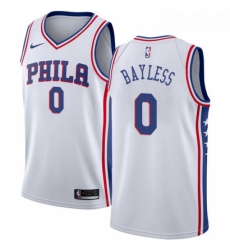 Youth Nike Philadelphia 76ers 0 Jerryd Bayless Swingman White Home NBA Jersey Association Edition Youth Nike Philadelphia 76ers 0 Jerryd Bayless Swingman White Home NBA Jersey Association Edition