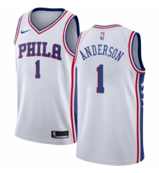 Youth Nike Philadelphia 76ers 1 Justin Anderson Swingman White Home NBA Jersey Association Edition Youth Nike Philadelphia 76ers 1 Justin Anderson Swingman White Home NBA Jersey Association Edition