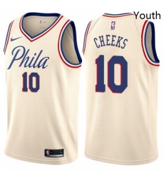 Youth Nike Philadelphia 76ers 10 Maurice Cheeks Swingman Cream NBA Jersey City Edition Youth Nike Philadelphia 76ers 10 Maurice Cheeks Swingman Cream NBA Jersey City Edition