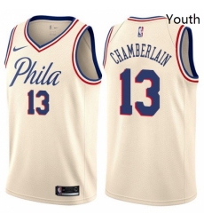 Youth Nike Philadelphia 76ers 13 Wilt Chamberlain Swingman Cream NBA Jersey City Edition Youth Nike Philadelphia 76ers 13 Wilt Chamberlain Swingman Cream NBA Jersey City Edition