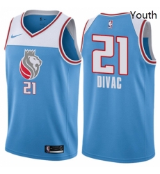 Youth Nike Sacramento Kings 21 Vlade Divac Swingman Blue NBA Jersey City Edition Youth Nike Sacramento Kings 21 Vlade Divac Swingman Blue NBA Jersey City Edition