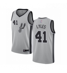 Womens San Antonio Spurs 41 Trey Lyles Swingman Silver Basketball Jersey Statement Edition Womens San Antonio Spurs 41 Trey Lyles Swingman Silver Basketball Jersey Statement Edition