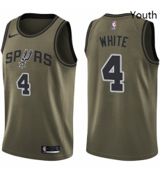 Youth Nike San Antonio Spurs 4 Derrick White Swingman Green Salute to Service NBA Jersey Youth Nike San Antonio Spurs 4 Derrick White Swingman Green Salute to Service NBA Jersey
