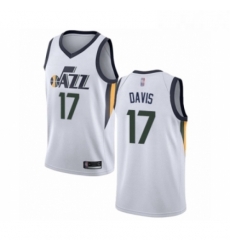 Womens Utah Jazz 17 Ed Davis Swingman White Basketball Jersey Association Edition Womens Utah Jazz 17 Ed Davis Swingman White Basketball Jersey Association Edition