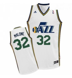 Youth Adidas Utah Jazz 32 Karl Malone Swingman White Home NBA Jersey Youth Adidas Utah Jazz 32 Karl Malone Swingman White Home NBA Jersey