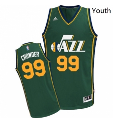 Youth Adidas Utah Jazz 99 Jae Crowder Swingman Green Alternate NBA Jersey Youth Adidas Utah Jazz 99 Jae Crowder Swingman Green Alternate NBA Jersey