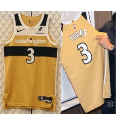 Men Washington Wizards Trae Young #3 Gold Edition Jersey Men Washington Wizards Trae Young #3 Gold Edition Jersey