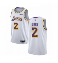 Womens Los Angeles Lakers 2 Quinn Cook Authentic White Basketball Jersey Association Edition Womens Los Angeles Lakers 2 Quinn Cook Authentic White Basketball Jersey Association Edition