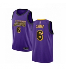 Womens Los Angeles Lakers 6 LeBron James Swingman Purple Basketball Jersey City Edition Womens Los Angeles Lakers 6 LeBron James Swingman Purple Basketball Jersey City Edition