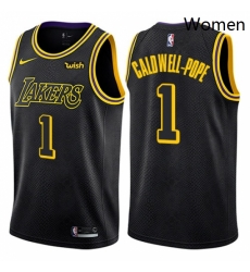 Womens Nike Los Angeles Lakers 1 Kentavious Caldwell Pope Swingman Black NBA Jersey City Edition Womens Nike Los Angeles Lakers 1 Kentavious Caldwell Pope Swingman Black NBA Jersey City Edition