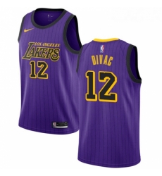 Womens Nike Los Angeles Lakers 12 Vlade Divac Swingman Purple NBA Jersey City Edition Womens Nike Los Angeles Lakers 12 Vlade Divac Swingman Purple NBA Jersey City Edition