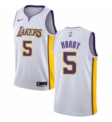 Womens Nike Los Angeles Lakers 5 Robert Horry Swingman White NBA Jersey Association Edition Womens Nike Los Angeles Lakers 5 Robert Horry Swingman White NBA Jersey Association Edition