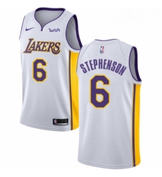 Womens Nike Los Angeles Lakers 6 Lance Stephenson Swingman White NBA Jersey Association Edition Womens Nike Los Angeles Lakers 6 Lance Stephenson Swingman White NBA Jersey Association Edition