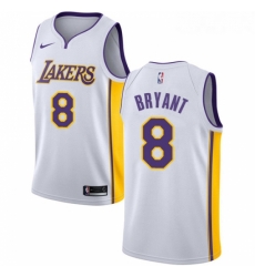 Womens Nike Los Angeles Lakers 8 Kobe Bryant Authentic White NBA Jersey Association Edition Womens Nike Los Angeles Lakers 8 Kobe Bryant Authentic White NBA Jersey Association Edition