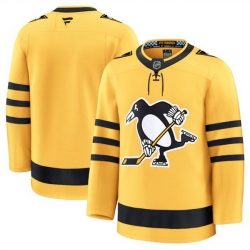 Men Pittsburgh Penguins Blank Gold 2025 Alternate Stitched Hockey Jersey