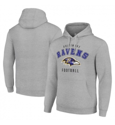 Men Baltimore Ravens Grey Pullover Hoodie