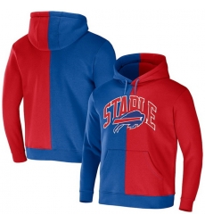 Men Buffalo Bills Royal Red Split Logo Pullover Hoodie Men Buffalo Bills Royal Red Split Logo Pullover Hoodie