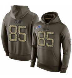 NFL Nike Buffalo Bills 85 Charles Clay Green Salute To Service Mens Pullover Hoodie NFL Nike Buffalo Bills 85 Charles Clay Green Salute To Service Mens Pullover Hoodie