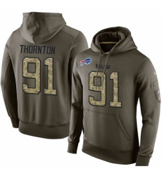 NFL Nike Buffalo Bills 91 Cedric Thornton Green Salute To Service Mens Pullover Hoodie NFL Nike Buffalo Bills 91 Cedric Thornton Green Salute To Service Mens Pullover Hoodie