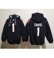 Men Cincinnati Bengals 1 Ja 27Marr Chase Black Pullover Hoodie Men Cincinnati Bengals 1 Ja 27Marr Chase Black Pullover Hoodie