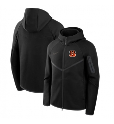Men Cincinnati Bengals Black Tech Fleece Full Zip Windrunner Hoodie Men Cincinnati Bengals Black Tech Fleece Full Zip Windrunner Hoodie