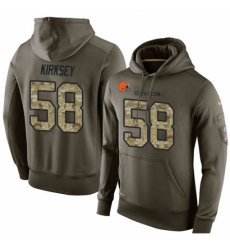 NFL Nike Cleveland Browns 58 Christian Kirksey Green Salute To Service Mens Pullover Hoodie NFL Nike Cleveland Browns 58 Christian Kirksey Green Salute To Service Mens Pullover Hoodie