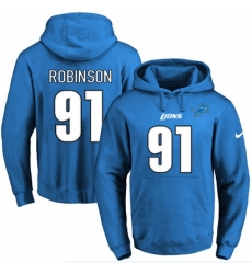 NFL Mens Nike Detroit Lions 91 AShawn Robinson Blue Name Number Pullover Hoodie NFL Mens Nike Detroit Lions 91 AShawn Robinson Blue Name Number Pullover Hoodie