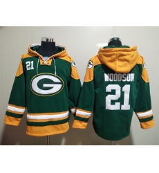 Green Bay Packers Sitched Pullover Hoodie #21 Charles Woodson Green Bay Packers Sitched Pullover Hoodie #21 Charles Woodson