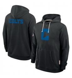 Men Indianapolis Colts Black Sideline Standard Issue Initial Home Dri FIT Pullover Hoodie Men Indianapolis Colts Black Sideline Standard Issue Initial Home Dri FIT Pullover Hoodie