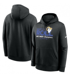 Men Los Angeles Rams Black 2024 NFC West Champions Locker Room Trophy Collection Pullover Hoodie Men Los Angeles Rams Black 2024 NFC West Champions Locker Room Trophy Collection Pullover Hoodie