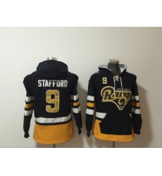 NFL Men Los Angeles Rams 9 Matthew Stafford Stitched Hoodie NFL Men Los Angeles Rams 9 Matthew Stafford Stitched Hoodie