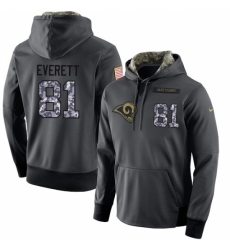 NFL Mens Nike Los Angeles Rams 81 Gerald Everett Stitched Black Anthracite Salute to Service Player Performance Hoodie NFL Mens Nike Los Angeles Rams 81 Gerald Everett Stitched Black Anthracite Salute to Service Player Performance Hoodie
