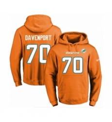 Football Mens Miami Dolphins 70 Julien Davenport Orange Name Number Pullover Hoodie Football Mens Miami Dolphins 70 Julien Davenport Orange Name Number Pullover Hoodie